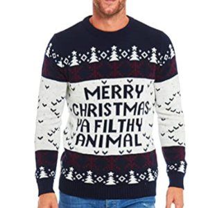 Unisex Ugly Christmas Sweater Filthy Animal New S